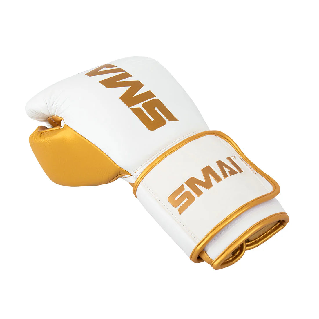 Premium White & Gold Boxing Glove 16oz