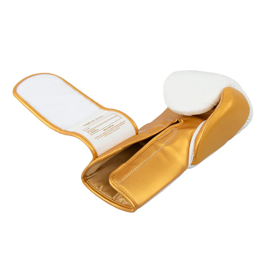 Premium White & Gold Boxing Glove 16oz